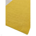 Blox Modern Plain Geometric Hand-Woven Textured Low-Pile Wool Mustard Yellow/Silver/Grey Rug