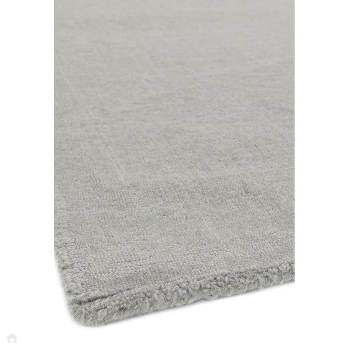 Blox Modern Plain Geometric Hand-Woven Textured Low-Pile Wool Mustard Yellow/Silver/Grey Rug