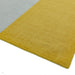 Blox Modern Plain Geometric Hand-Woven Textured Low-Pile Wool Mustard Yellow/Silver/Grey Rug