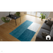 Blox Modern Plain Geometric Hand-Woven Textured Low-Pile Wool Teal/Grey Rug