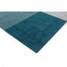 Blox Modern Plain Geometric Hand-Woven Textured Low-Pile Wool Teal/Grey Rug