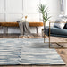 Blue Abstract Wool Blend Rug 160x230 cm