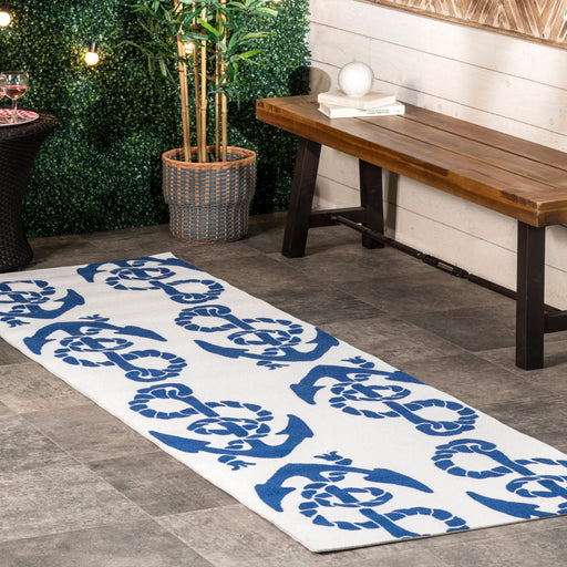 Blue Anchors Indoor Outdoor Area -matto 160cm X 230cm