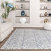 Blue Chevron Area Rug 120x180 cm