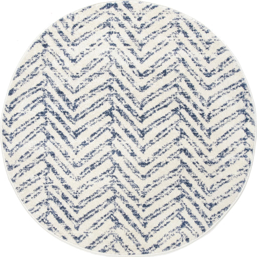 Blue Chevron Area Rug 120x180 cm