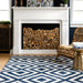 Blue Chevron Stripes Area Rug 120x180 cm