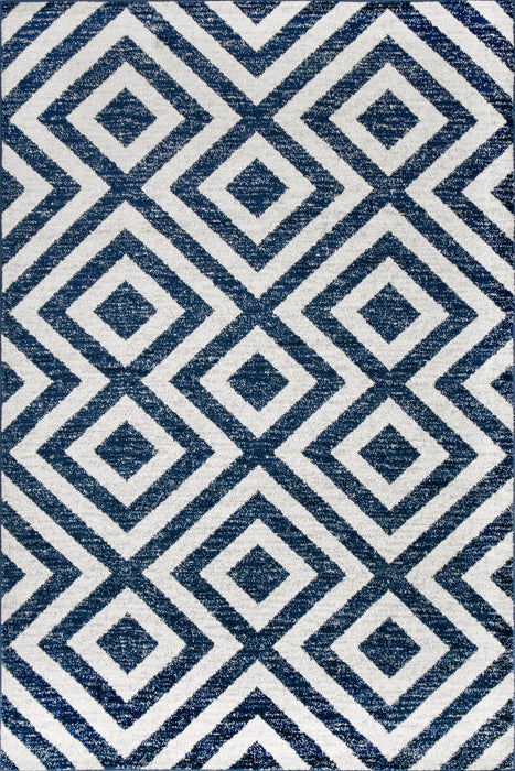 Blue Chevron Stripes Area Rug 120x180 cm