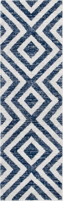 Blue Chevron Stripes Area matto 150cm