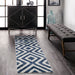 Blue Chevron Stripes Area matto 150cm