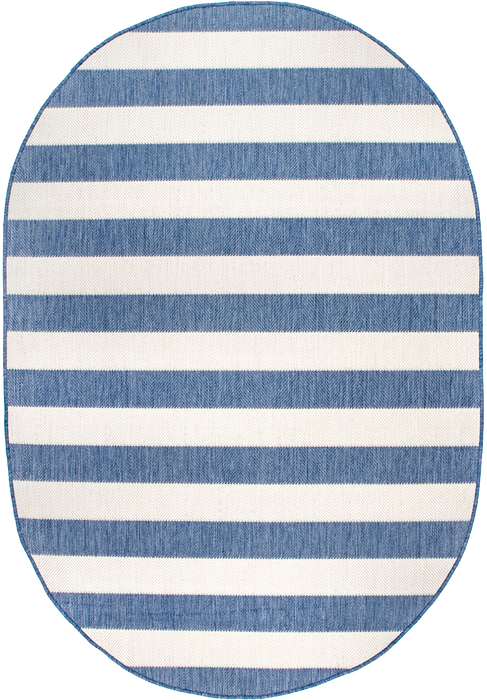 Blue Chevron Stripes Area Rug for Indoor and Outdoor Use