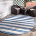 Blue Chevron Stripes Area Rug for Indoor and Outdoor Use