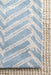 Blue Chevron Wool Area Rug 150x230 cm