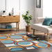 Blue Circles Indoor Outdoor Area Rug 150x240 cm