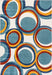 Blue Circles Indoor Outdoor Area Rug 150x240 cm