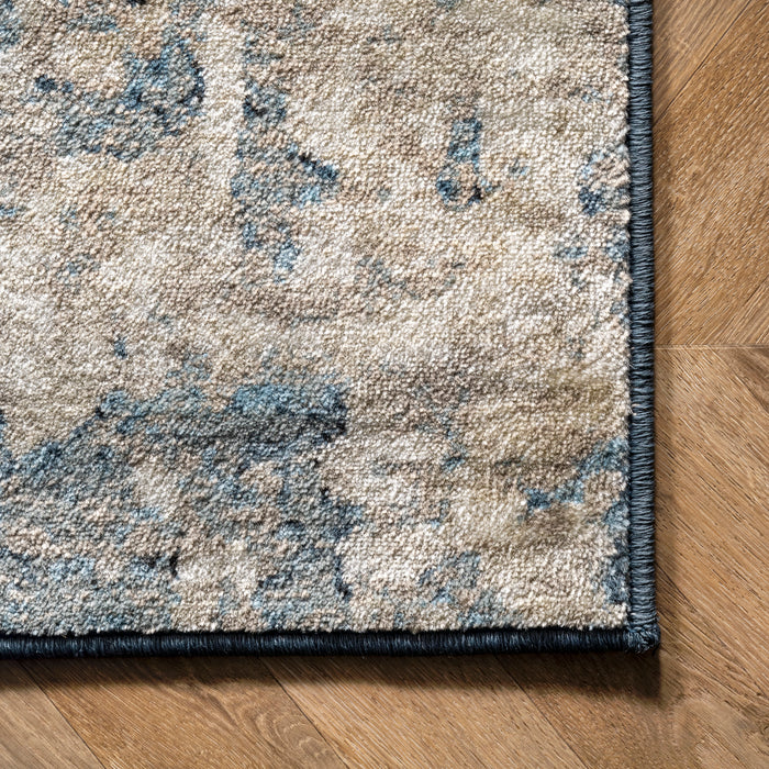 Blue Distressed Medallion Area Rug 120x180 cm