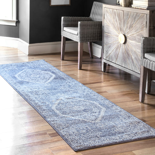 Blue Emblem Rug for Living Room 160x230 cm