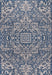 Blue Gemstone Medallion Area Rug for Indoor Outdoor Use