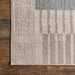 Blue Grey Abstract Area Rug in 160 cm Length