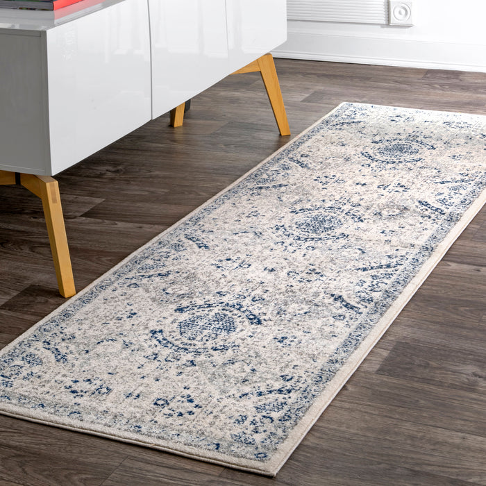 Blue Honeycomb Pattern Area Rug 150x240 cm