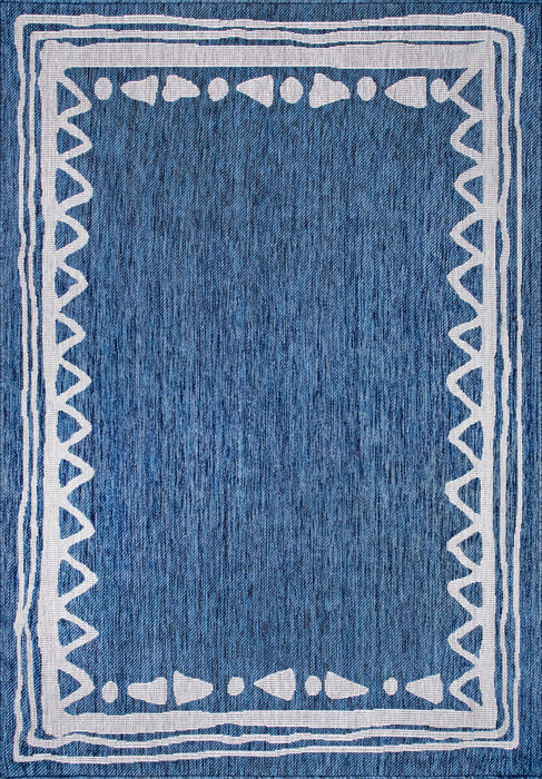 Blue Indoor Outdoor Area Rug Soft Fiber 150x240 cm