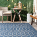 Blue Indoor Outdoor Trellis Area Rug 120x180 cm