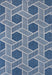 Blue Lattice Pattern Indoor Outdoor Area Rug 120x180 cm