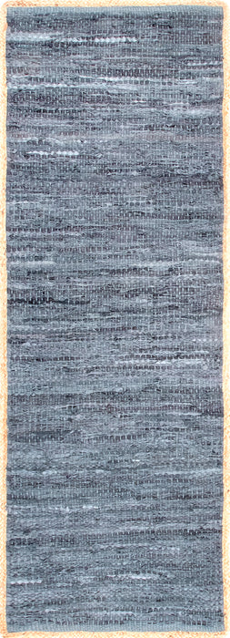 Blue Leather Flatweave Area Rug 120x180 cm