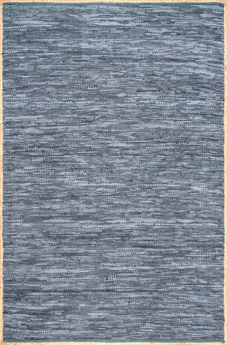 Blue Leather Flatweave Area Rug 120x180 cm