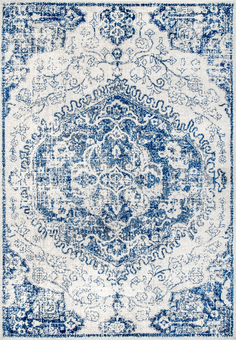 Blue Medallion Area Rug 120x180 cm