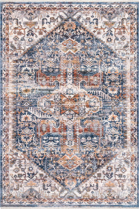 Blue Medallion Area Rug 120x180 cm