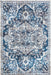 Blue Medallion Area Rug 160cm Soft Durable Design