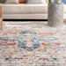 Blue Medallion Area Rug 160x230 cm Durable Soft Fibers