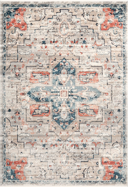 Blue Medallion Area Rug 160x230 cm Durable Soft Fibers