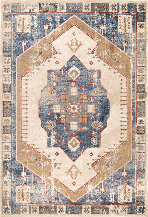 Blue Medallion Area Rug 160x230 cm