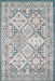 Tappeto blu melange 120x180 cm dal design durevole