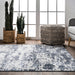 Blue Modern Abstract Area Rug 160x230 cm