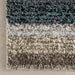 Blue Multicolor Striped Shag Area Rug 120 cm x 180 cm