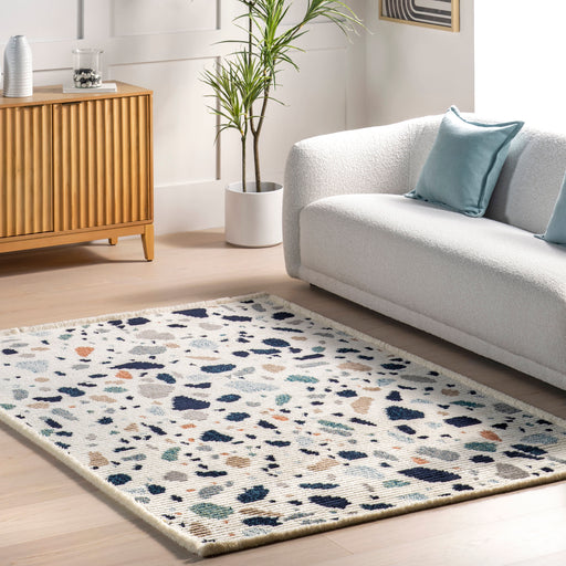 Blue Multicolor Terrazzo Tile Area Rug 150x220 cm