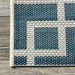 Blue Oriental Trellis Area Rug for Indoor and Outdoor Use