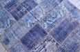 Blauw patchwork kelim vloerkleed 166x240 cm Oushak Turkije