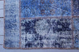 Blauw patchwork kelim vloerkleed 166x240 cm Oushak Turkije