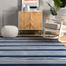 Blue Pinstripe Tassel Area Rug 150x240 cm