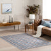 Blue Plaid Washable Area Rug 120x180 cm