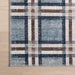 Blue Plaid Washable Area Rug 120x180 cm