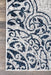 Blue Rosette Patterned Area Rug 120cm