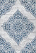 Blue Rosette Patterned Area Rug 150x210 cm