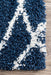 Blue Shag Area Rug 120x180 cm Geometric Patterned Design