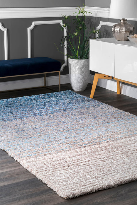 Blue Shag Rug for Cozy Living Spaces