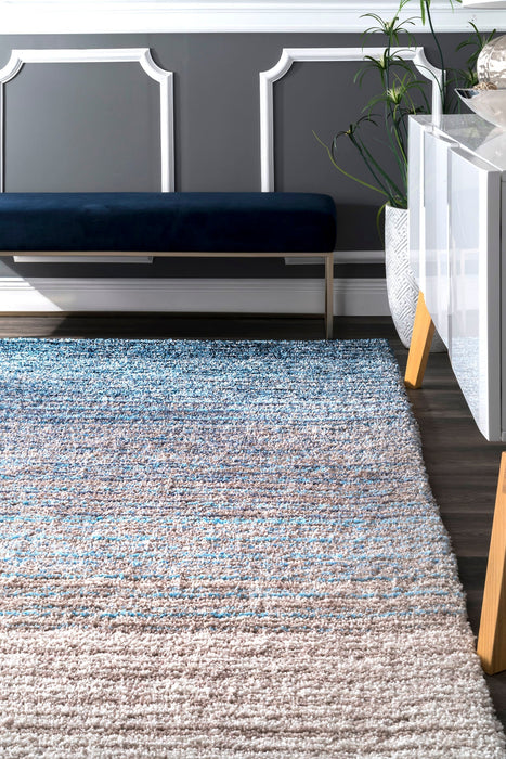 Blue Shag Rug for Cozy Living Spaces