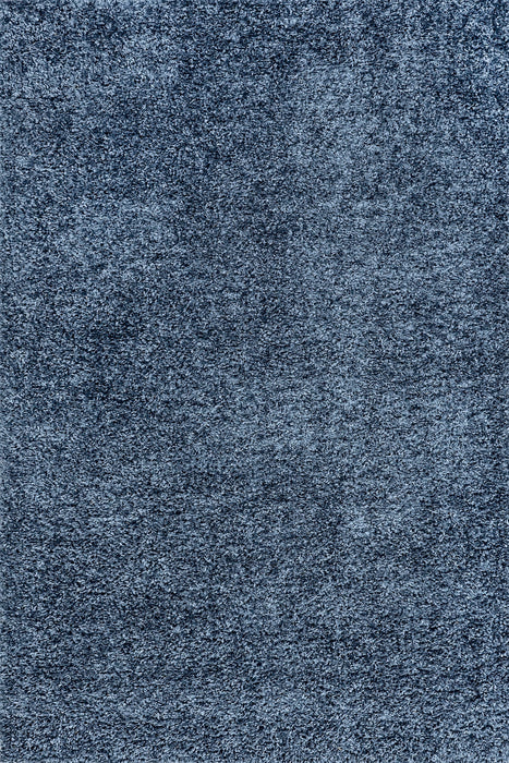 Blue Solid Shag Area Rug 120x180 cm